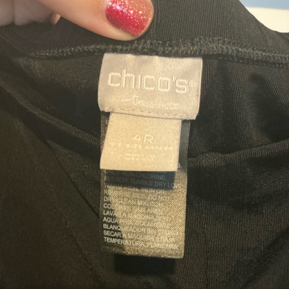 Chico's Travelers Black Harem Pants Size 4R (XL/16) - Picture 3 of 5